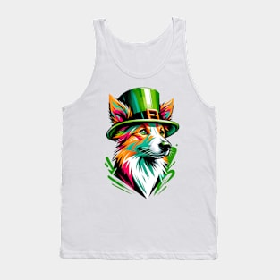 Portuguese Podengo Pequeno Celebrates Saint Patrick's Day Tank Top